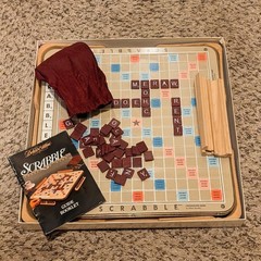 Scrabble Deluxe Edition Turntable Crossword Rotating Milton Bradley 1989 Complet