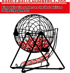 Raffle Bingo Ball Set – Numbered with Easy Read Window, Mini Plastic Balls for G