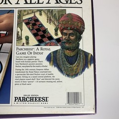 Vintage 1989 Parcheesi Deluxe Board Game Milton Bradley Complete Wood Pawns