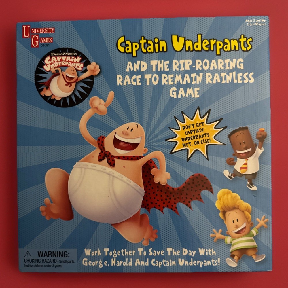 2017 University Games – Captain Underpants Complete Board Game Dreamworks Kids.