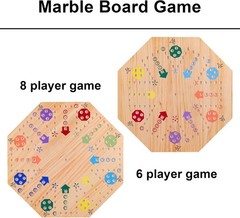 Elite 8 Player Wahoo Board Game – 20″ Wood, Strategic Thinking, Gift Ready