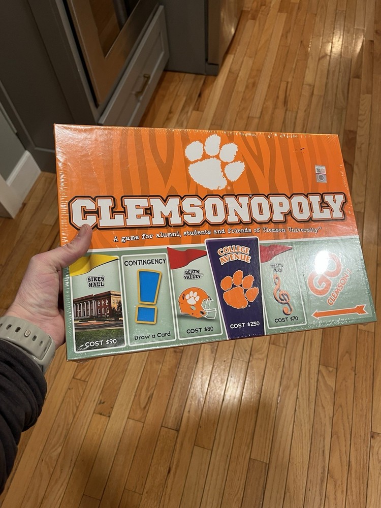 Clemsonopoly Clemson Tigers Board Game College-opoly/Late For The Sky BNWT