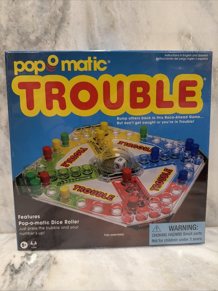 Trouble Pop-O-Matic Board Game Family Game Night Dice Roller NEW