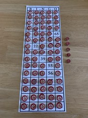 Vintage Milton Bradley BINGO Replacement Wooden Number Lot & Rule Sheet