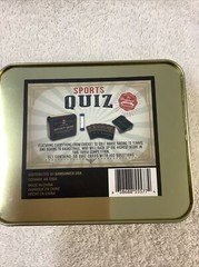 SPORT QUIZ 100 QUESTIONS SET IN TIN CONTAINS 50 CARDS 100 TRIVIA QUESTIONS