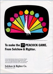 1966 Selchow & Righter Board Game Vintage Toy Ad NBC Peacock Television