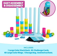 Giant Color Stack Challenge by Relatable – Strategy Stacking Game with 50 Puzzle