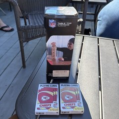 NFL Table Top Stackers Chiefs Wood Block Family Game Sports Theme w/cards