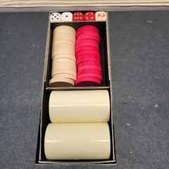 Backgammon Game Wood Pieces Game Night 1975 Selchow and Richter Vintage