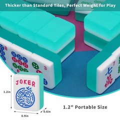 Mahjoy Mahjong Tile Set, American Mahjong Tile Set with 2 Dice, 166 Engraved …