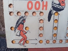 Vintage WA-HOO Gameboard Indian Marble Board Game, Creative Ideas, Gatesville TX