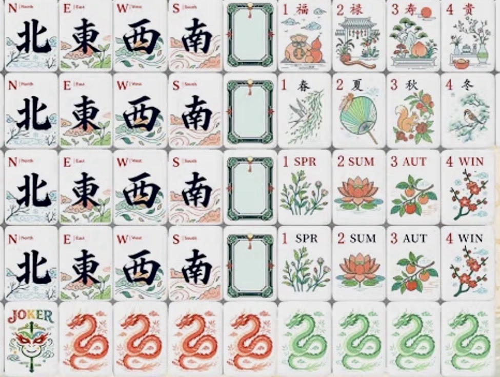 American Mahjong Set•160 Melamine Tiles •Racks •Storage Tote