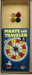 1960 Pirate and Traveler Game by Milton Bradley Complete in Good Cond FREE SHIP