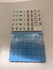 mahjong tiles vibrant layered American style 4 Layered 160 tiles Baby Blue New