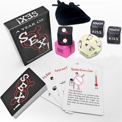 Auntzyj Sex 3 inches x 2 x 1 inch, Cards + 5 Glow-in-the-dark Dice