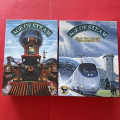 Vintage Age of Steam Train Strategy Board Game 2001 & Time Traveler Expansion