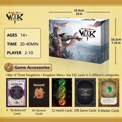Kingdoms Wars Historical Strategy Card Game for 2-10 Players, Ages 14+, 20-40 Mi