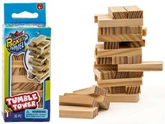 Real Wood Mini Tumble Tower Classic Game, Travel Size 4 Inch by JARU. Assortmen