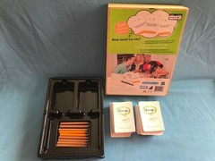 Pre-Owned 14 Years to Adult Full Size Game of Things Card/Board Game in Wood Box