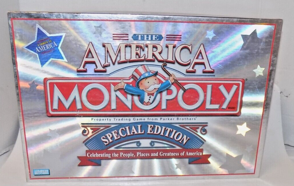 Monopoly The America USA Special Edition 2002 Parker Brothers OPEN BOX