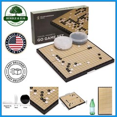 Folding Go Board Game with Magnetic Stones for Enhanced Strategic Thinking