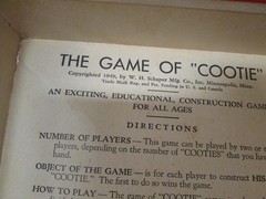The Game of “Cootie” partial set w/ lots of additional pieces & box dated 1949