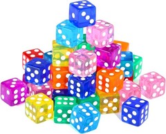 40 Pieces 16mm Dice Set 8 Colors 6 Sided Bulk Dice Board Games