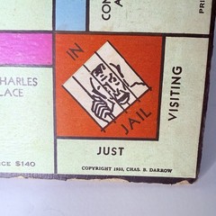 VINTAGE MONOPOLY BOARD 1935 – 1933 CHAS. B. DARROW- BOARD ONLY