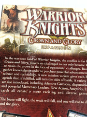 Warrior Knights: Crown and Glory Expansion NEW OPEN BOX