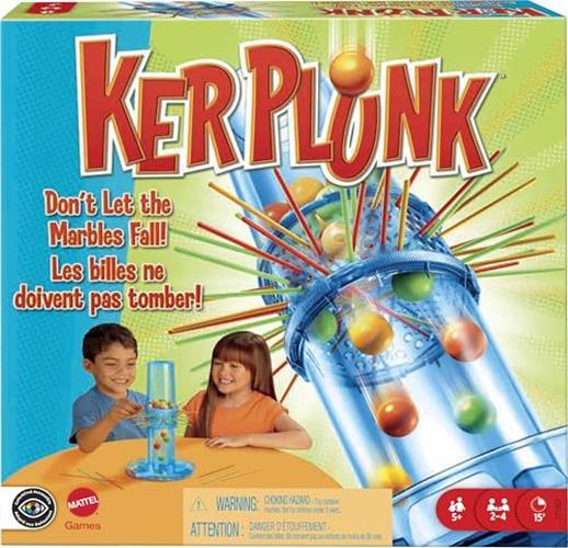 Mattel Games Kerplunk Kids Game, Family Game for Kids & Adults with Simple
