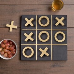 Concrete Tic Tac Toe Removable 10 Pcs Home Tabletop Coffee Table Decor