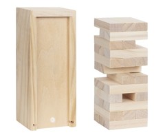 WE Games Mini Wood Block Party Game That Tumbles Down When You Play, 5.5 in.