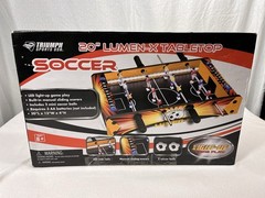 Triumph Sports 20” Lumen-X Tabletop LED Soccer Foosball Set – Open Box
