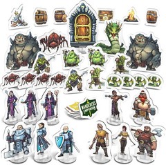 Hard Flat Minis for DND Miniatures with Bases | 28mm – 32mm Scale Dungeons…