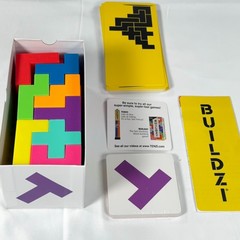 BUILDZI TENZI Fast Stacking Block Building Family Party Game Complete Ages 6+