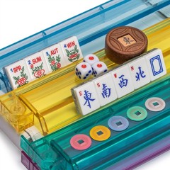 Yellow Mountain Imports American Mahjong 21.1 x 10.2 x 2.8 inches, Off-white