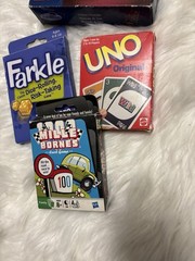 Bundles Pavilion Deluxe Mancala Board game and Farkle,Uno Original and 100 Mille