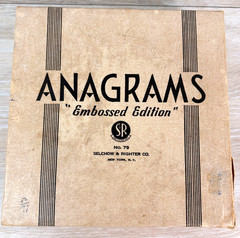 Vintage Anagrams Embossed Edition Word Game By Selchow & Righter Co