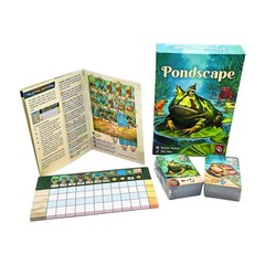 Pondscape Board Game with Wooden Frog Promo by Capstone Games NEW in Shrink