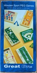 Wooden Sport PEG Games Six Games In One Box New Officemax