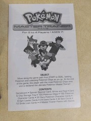 Hasbro POKEMON MASTER TRAINER BOARD GAME 120 Chips Manual Tray Parts Lot 2005