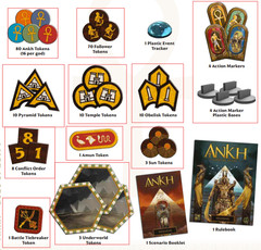 ANKH Board Game Core Set Used INCOMPLETE *See Notes* Box Damage CMON 2021