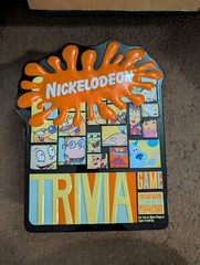 Nickelodeon Trivia Game 2002 Collectable Tin Box SpongeBob Rugrats. Incomplete