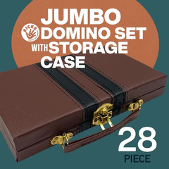 Premium Classic Domino Set – Jumbo – Double Six – 28 Thick Pieces in Durable Woo