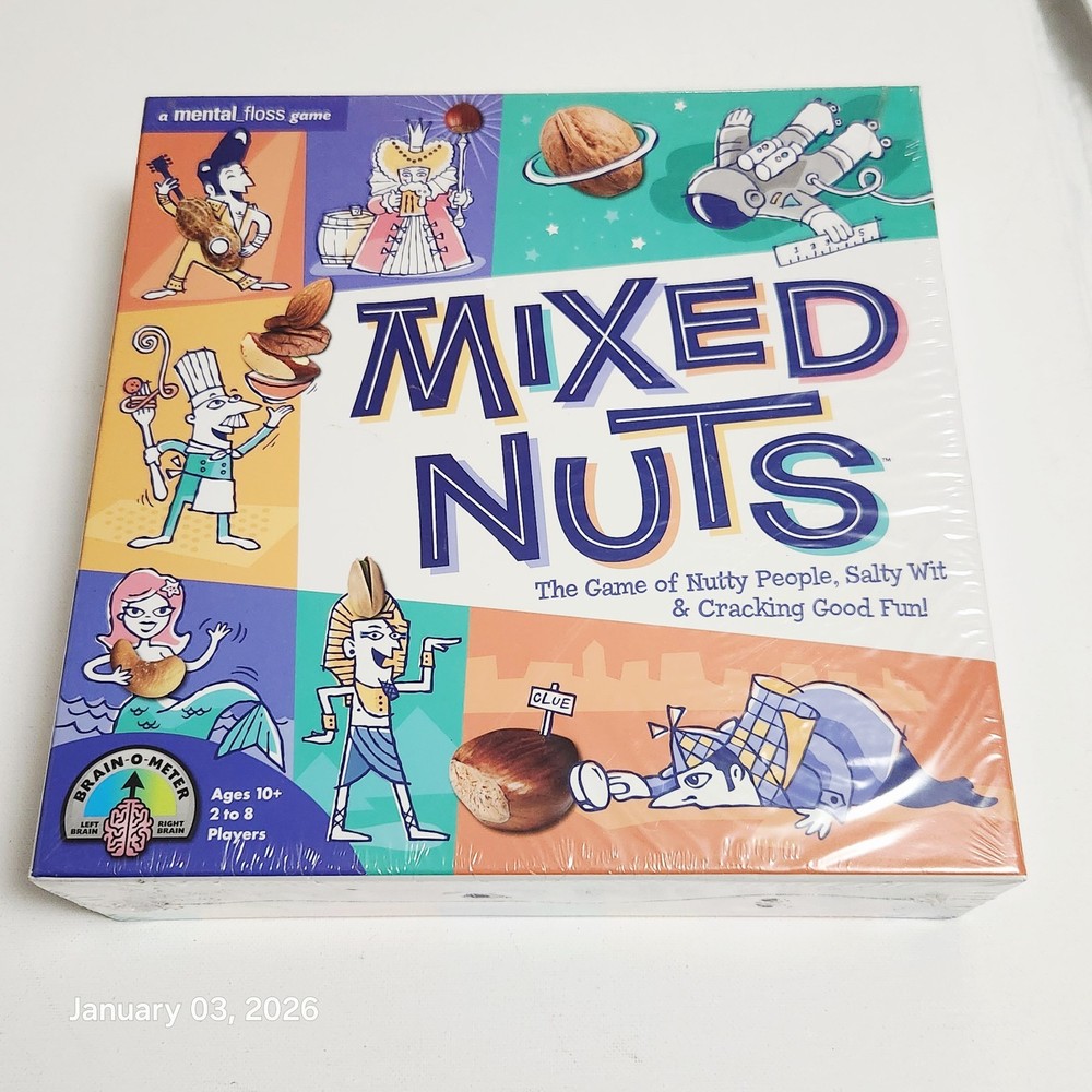 Mixed Nuts Trivia Game by Mental Floss; Ages 10+ 2-8 Players New Never Opened.