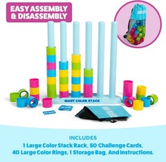 Giant Color Stack Challenge by Relatable – Strategy Stacking Game with 50 Puzzle