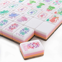 160 American Mahjong Tiles 4-Layer Acrylic Pearl Color Engraved Set fast ship
