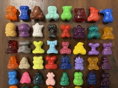 Complete ORIGINAL Set of 1996 Gogos Crazy Bones with Eggy Speedy & Jaws