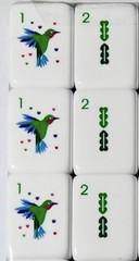 Complete American Mahjong Set Engraved Acrylic Heart Motifs 166 4-Layer Tiles