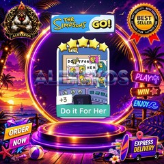 Do it For Her ⭐Monopoly Go Sticker MOGO The Simpsons Go! Stickers 🌟FastDelivery